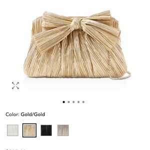 Loeffler Randall Rayne Small Pleated Bow Frame Clutch PERFECT CONDITION
